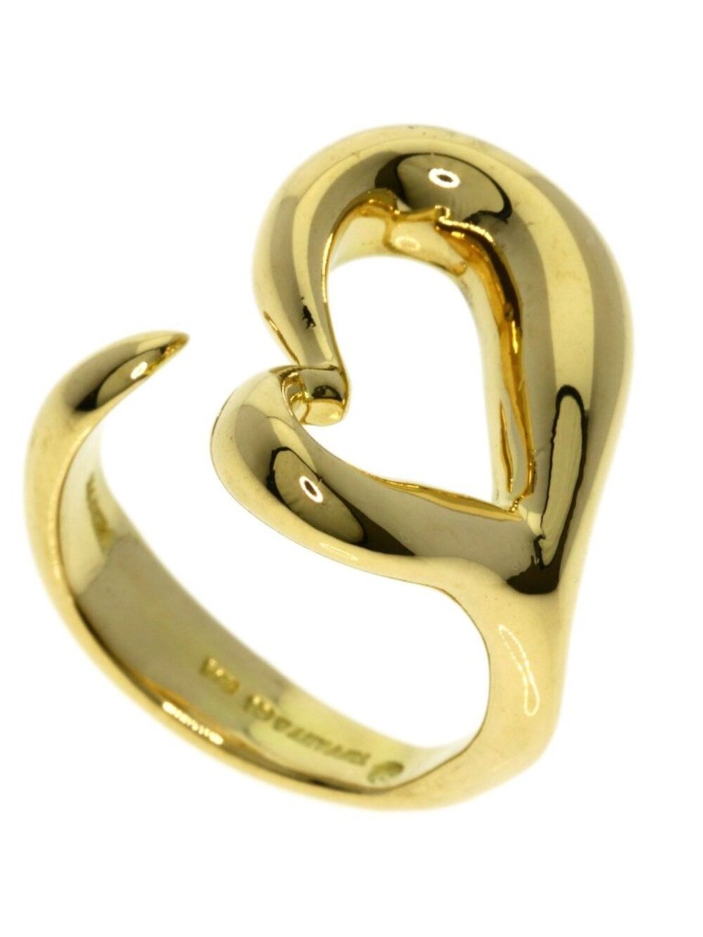 Tiffany & Co Open Heart Ring 18k Yellow Gold